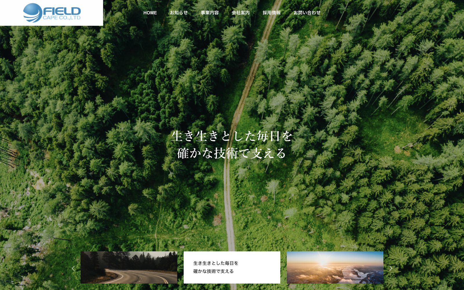 field cape Webサイト